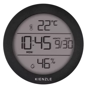Kienzle Thermo-Hygrometer kerek analóg - rozsdamentes acél - ezüst