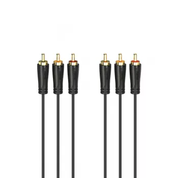 HAMA 3x RCA - 3x RCA audio-/videokábel 3m, aranyozott csatlakozók