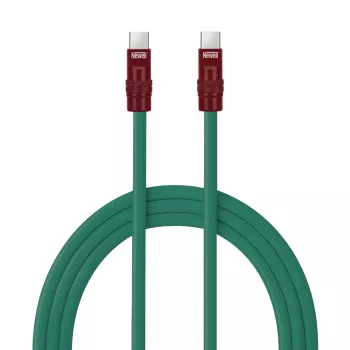 Newell USB-C - USB-C kábel 100W 2m szilikon zöld-bordó