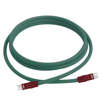 Newell USB-C - USB-C kábel 100W 2m szilikon zöld-bordó