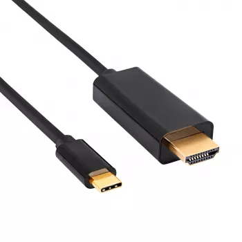 Akyga AK-AV-18 USB-C - HDMI kábel, 4K, 1,8 m, fekete