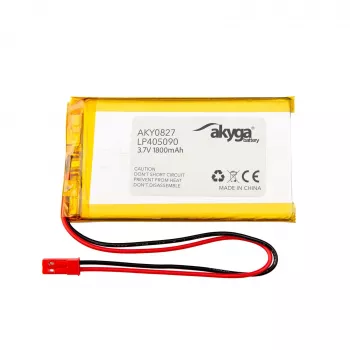 Akyga AKY0827 LP405090 Li-Po akkumulátor 3,7 V 1800 mAh, PCM, JST 2,54 2 pólusú, 150 mm