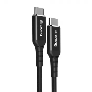 Crong Armor Link USB-C - USB-C kábel 100W PD 5A 200cm fekete