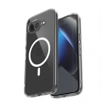Crong Hybrid Clear mágneses MagSafe tok Google Pixel 10a-hoz (átlátszó)