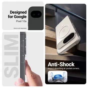 Crong Hybrid Clear mágneses MagSafe tok Google Pixel 10a-hoz (átlátszó)
