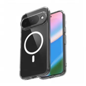 Crong Hybrid Clear mágneses tok MagSafe-dzsel Google Pixel 10 / 10 Pro-hoz, átlátszó