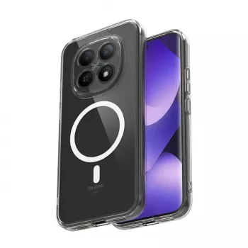 Crong Hybrid Clear mágneses MagSafe tok Xiaomi Redmi Note 15 Pro+ 5G-hez (átlátszó)