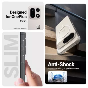 Crong Hybrid Clear Magnetic MagSafe tok OnePlus 15 (átlátszó)