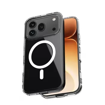 Crong Hybrid Clear mágneses tok Honor 600 Pro 5G-hez, MagSafe-kompatibilis, átlátszó