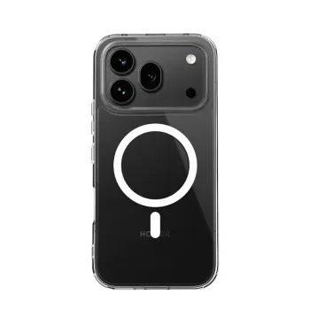 Crong Hybrid Clear mágneses tok Honor 600 Pro 5G-hez, MagSafe-kompatibilis, átlátszó