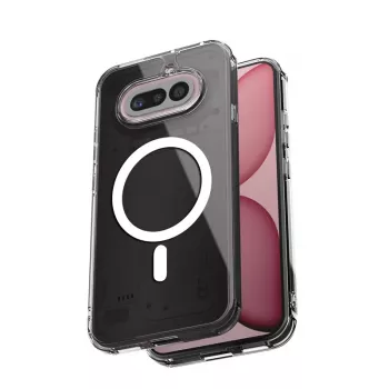 Crong Hybrid Clear mágneses tok Nothing Phone 4a-hoz, MagSafe-kompatibilis, átlátszó