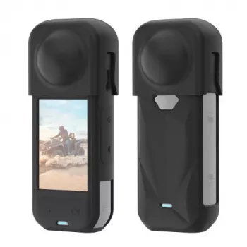 PULUZ PU757B Lens Cap and Silicone Protective Case for Insta360 X5