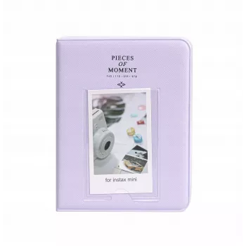 LOVEINSTANT fotóalbum 64 fotóhoz, kompatibilis Fuji Instax Mini 13 12 11 40 41 99 Evo Linkkel / lila