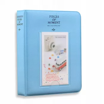 LOVEINSTANT fotóalbum 64 fotóhoz Fujifilm Instax Mini 13 12 11 40 41 99 Evo Linkhez / kék