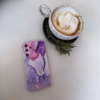 TECH-PROTECT hátlap Xiaomi Redmi Note 13 Pro 5G / Poco X6 5G-hez, márványmintás, fehér/szürke, hibrid TPU + PC