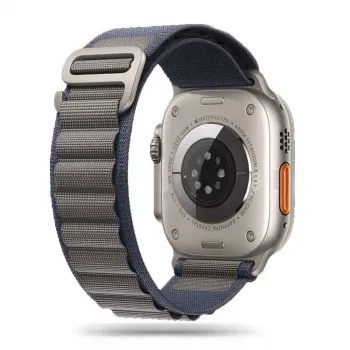 TECH-PROTECT Nylon Pro Apple Watch szíj Series 6/7/8/9/10/SE/Ultra 1/2 (44/45/46/49 mm) navy/szürke