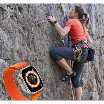 TECH-PROTECT Nylon Pro Apple Watch szíj Series 6/7/8/9/10/SE/Ultra 1/2 (44/45/46/49 mm) navy/szürke