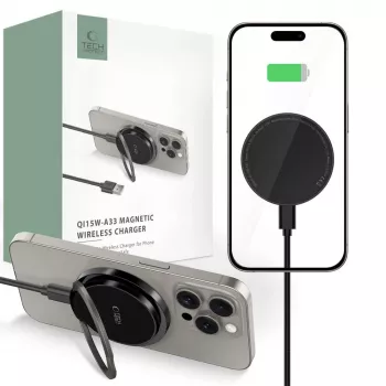 Tech-Protect QI15W-A33 MagSafe vezeték nélküli töltő 15W fekete