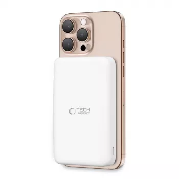 TECH-PROTECT PB24 LIFEMAG QI2 MAGSAFE POWER BANK 10000MAH FEHÉR