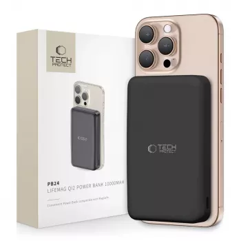 TECH-PROTECT PB24 LIFEMAG QI2 MAGSAFE POWER BANK 10000MAH FEKETE
