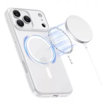 Tech-Protect MagSlim MagSafe tok iPhone 17 Pro készülékhez, matt fehér