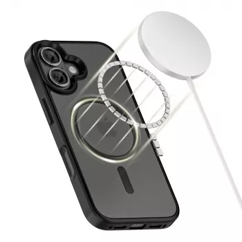 Tech-Protect Magmat MagSafe iPhone 17 matt fekete hátlap tok