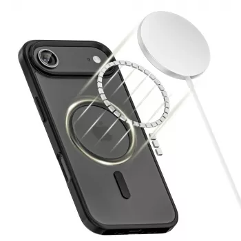 Tech-Protect Magmat MagSafe iPhone 17 Air matt fekete hátlap