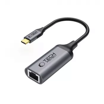 TECH-PROTECT ULTRABOOST adapter USB-C – Ethernet RJ45 1000 Mbps fekete