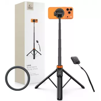 TECH-PROTECT L03S MagSafe Bluetooth szelfibot tripod fekete
