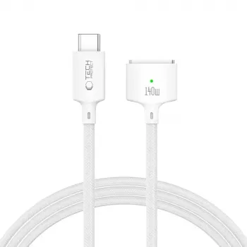 TECH-PROTECT MMC01 UltraBoost mágneses MacBook kábel USB-C – MagSafe 3 140W 200cm fehér