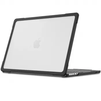 Tech-Protect Velar merev tok MacBook Air 15 M2-M5 2023-2026, fekete/matt átlátszó