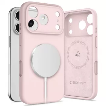 Tech-Protect szilikon MagSafe tok Apple iPhone 17 Pro Max készülékhez, Pink Pearl
