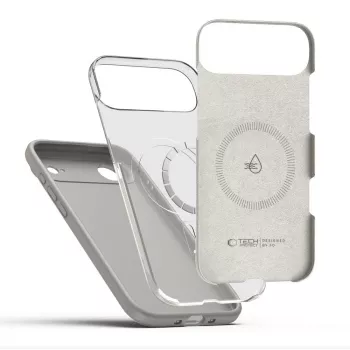 Tech-Protect szilikon MagSafe tok Apple iPhone 17 Air készülékhez, Stone Grey