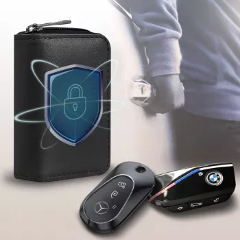 TECH-PROTECT KLR300 Faraday tasak keyless RFID jelblokkoló tok fekete/fekete