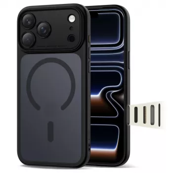 TECH-PROTECT MagPeak MagSafe tok iPhone 17 Pro Max készülékhez, matt fekete