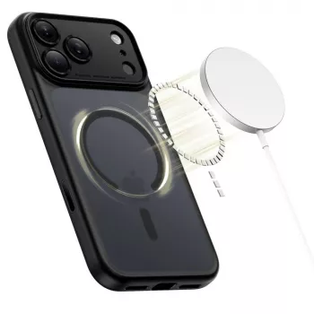TECH-PROTECT MagPeak MagSafe tok iPhone 17 Pro Max készülékhez, matt fekete