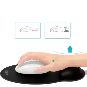 TECH-PROTECT A200 egérpad gél csuklótámasszal 25 x 22,5 cm fekete