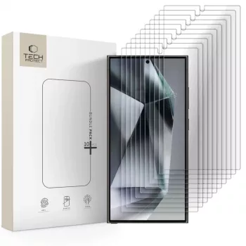 TECH-PROTECT edzettüveg képernyővédő csomag 10 darabos Samsung Galaxy S24 Ultra átlátszó