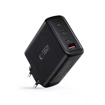 TECH-PROTECT NC120W-GAN 4 portos hálózati töltő PD 120W / QC3.0 fekete