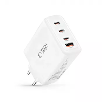 TECH-PROTECT NC140W-GAN 4 portos hálózati töltő PD 140W / QC3.0 fehér