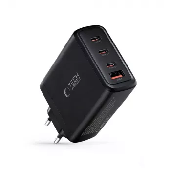 TECH-PROTECT NC140W-GAN 4 portos hálózati töltő PD 140W / QC3.0 fekete
