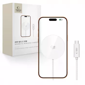 TECH-PROTECT A50 Magnetic MagSafe vezeték nélküli töltő 25W Qi2.2 fehér