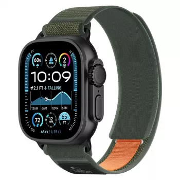 TECH-PROTECT NYLON ELITE APPLE WATCH 8 / 9 / 10 / 11 / SE / ULTRA (44 / 45 / 46 / 49 MM) ZÖLD/NARANCSSÁRGA