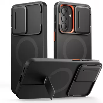 TECH-PROTECT Kevlar Aura MagSafe tok Samsung Galaxy A57-höz, fekete/narancssárga