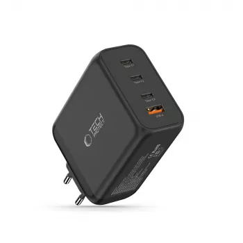 TECH-PROTECT NC200W-GAN 4 portos hálózati töltő PD 200W / QC3.0 fekete