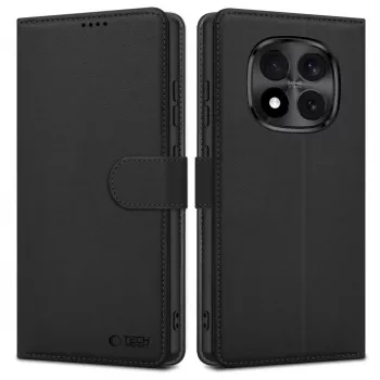 Tech-Protect pénztárcatartós tok Xiaomi Poco M8 Pro / Redmi Note 15 Pro+ Plus 5G-höz, matt fekete