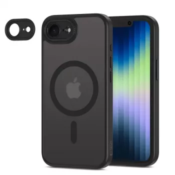 Tech-Protect Magcam MagSafe iPhone 16E/17E matt fekete tok