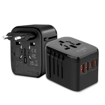 TECH-PROTECT TA200 utazási adapter EU / UK / US / AU fekete