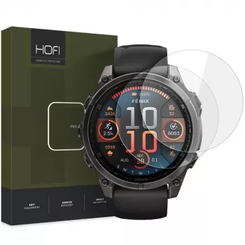 HOFI GLASS PRO+ edzettüveg kijelzővédő fólia 2 darabos csomag Garmin Fenix 8 (47 mm) átlátszó