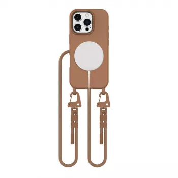 Tech-Protect Magnecklace MagSafe tok iPhone 16 Pro Max barna